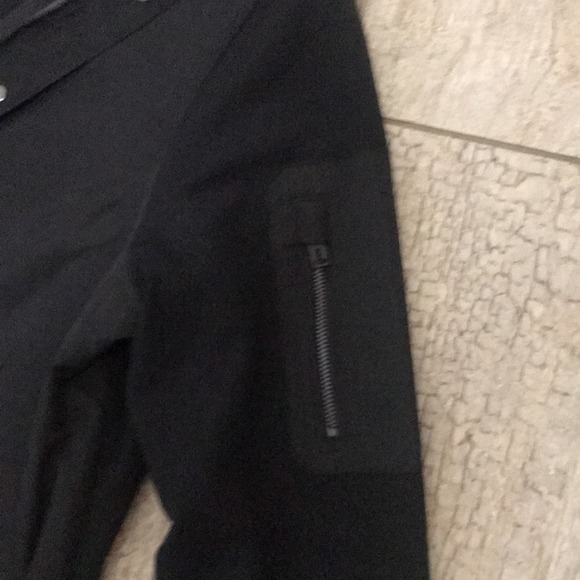 Ted Baker Black Tall Fit light weight Full Zip and Snap Bomber jacket size 4 - Picture 12 of 12